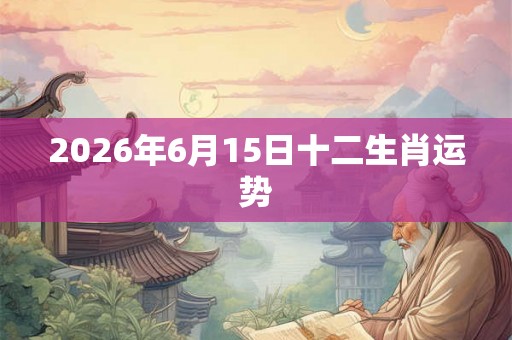 2026年6月15日十二生肖运势