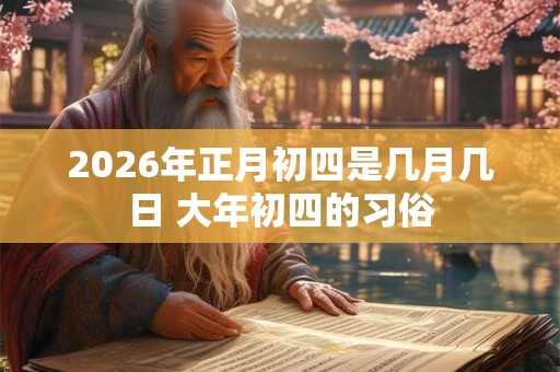 2026年正月初四是几月几日 大年初四的习俗