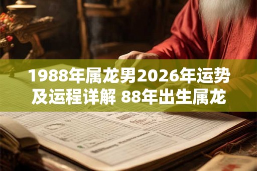 1988年属龙男2026年运势及运程详解 88年出生属龙人2026全年每月运势男性
