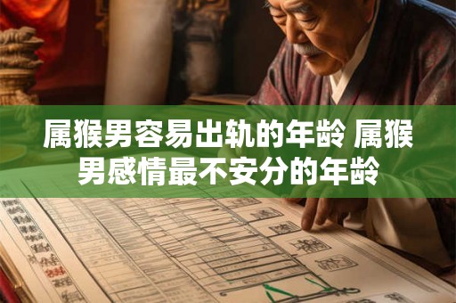属猴男容易出轨的年龄 属猴男感情最不安分的年龄