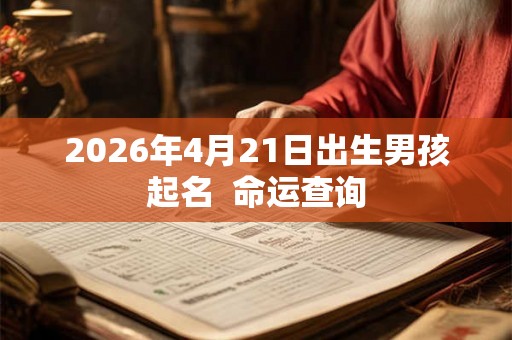 2026年4月21日出生男孩起名 命运查询 2026年4月21日出生男孩起名 命运查询