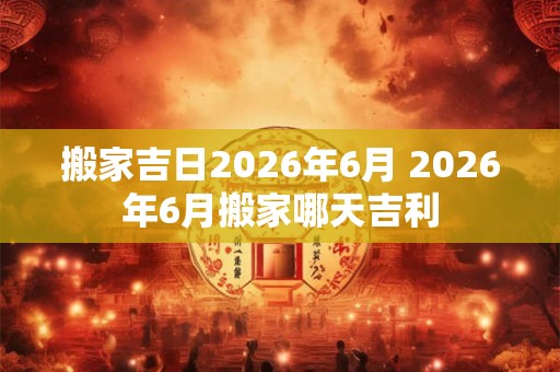 搬家吉日2026年6月 2026年6月搬家哪天吉利