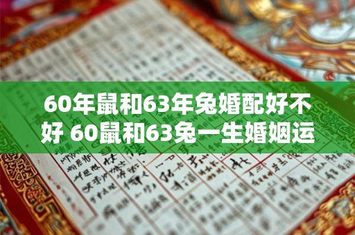 60年鼠和63年兔婚配好不好 60鼠和63兔一生婚姻运势如何