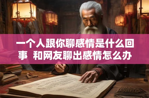 一个人跟你聊感情是什么回事  和网友聊出感情怎么办