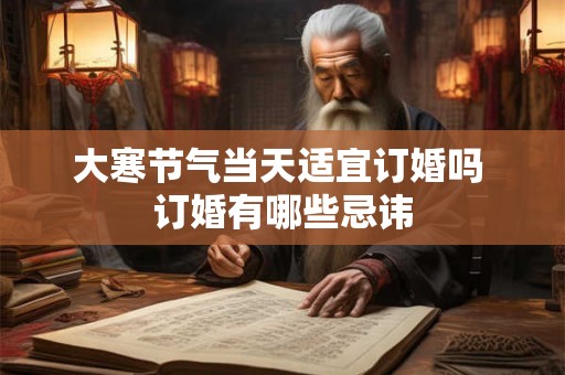 大寒节气当天适宜订婚吗 订婚有哪些忌讳