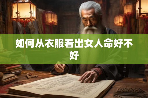 如何从衣服看出女人命好不好