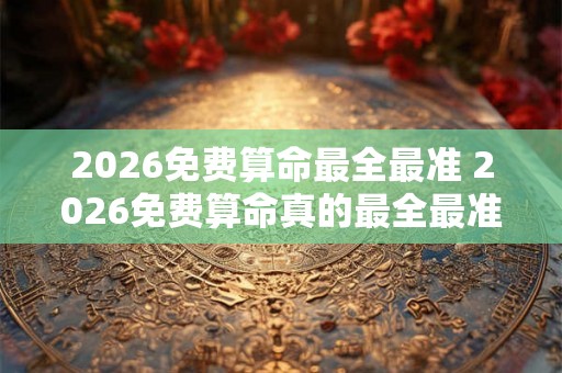 2026免费算命最全最准 2026免费算命真的最全最准吗