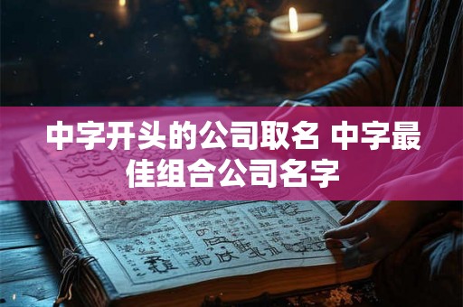 中字开头的公司取名 中字最佳组合公司名字
