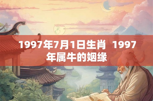 1997年7月1日生肖  1997年属牛的姻缘