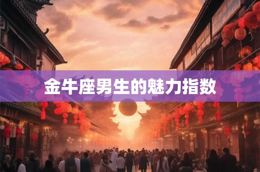 金牛座男生的魅力指数