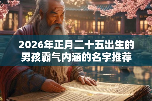 2026年正月二十五出生的男孩霸气内涵的名字推荐