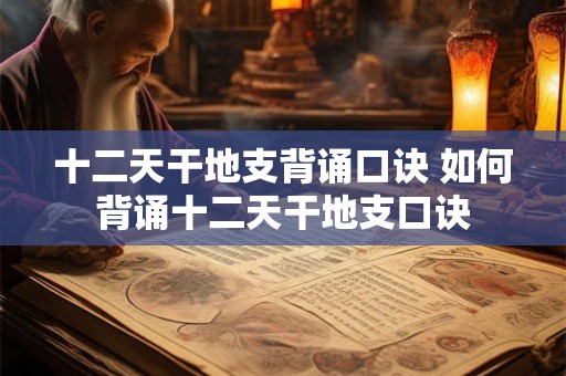十二天干地支背诵口诀 如何背诵十二天干地支口诀 十二天干地支背诵口诀 如何背诵十二天干地支口诀