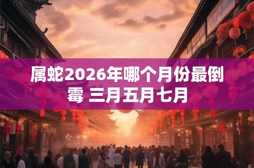 属蛇2026年哪个月份最倒霉 三月五月七月