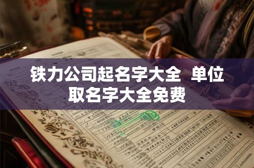 铁力公司起名字大全  单位取名字大全免费