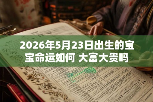 2026年5月23日出生的宝宝命运如何 大富大贵吗