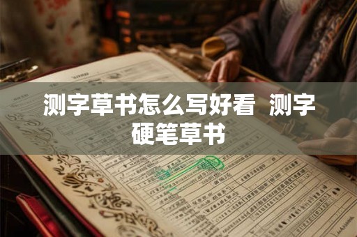 测字草书怎么写好看 测字硬笔草书 测字草书怎么写好看 测字硬笔草书