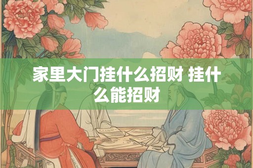 家里大门挂什么招财 挂什么能招财