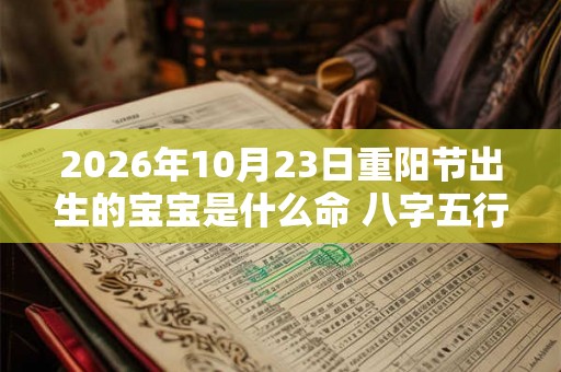 2026年10月23日重阳节出生的宝宝是什么命 八字五行排盘