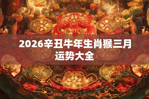 2026辛丑牛年生肖猴三月运势大全