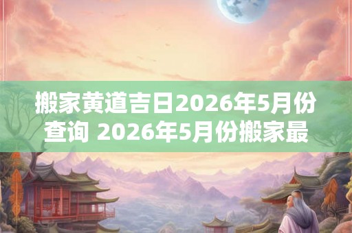 搬家黄道吉日2026年5月份查询 2026年5月份搬家最佳日期查询 搬家黄道吉日2026年5月份查询 2026年5月份搬家最佳日期查询