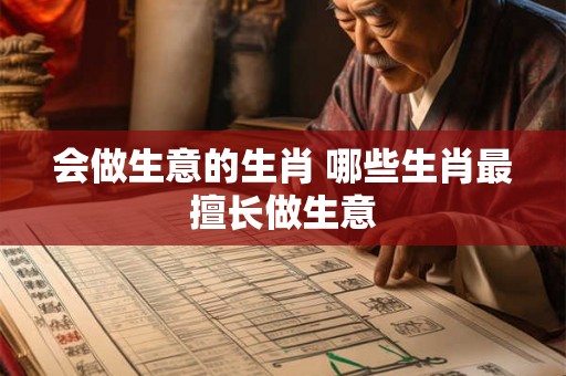 会做生意的生肖 哪些生肖最擅长做生意