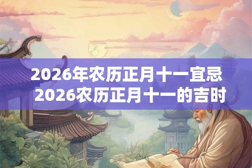 2026年农历正月十一宜忌  2026农历正月十一的吉时