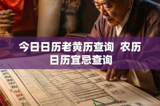 今日日历老黄历查询  农历日历宜忌查询