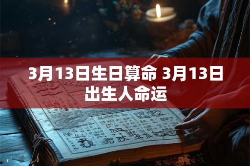 3月13日生日算命 3月13日出生人命运