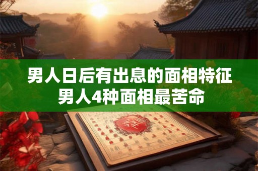 男人日后有出息的面相特征 男人4种面相最苦命