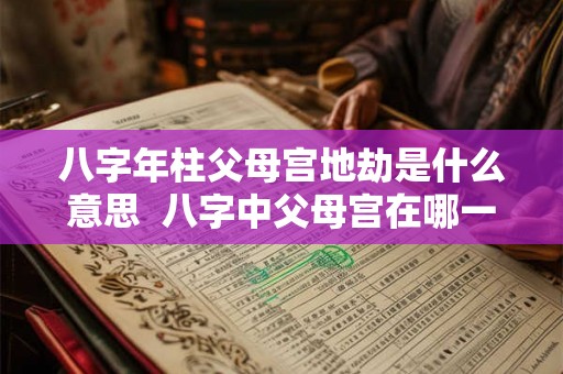 八字年柱父母宫地劫是什么意思  八字中父母宫在哪一柱