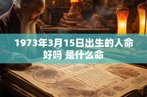 1973年3月15日出生的人命好吗 是什么命