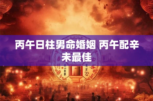 丙午日柱男命婚姻 丙午配辛未最佳