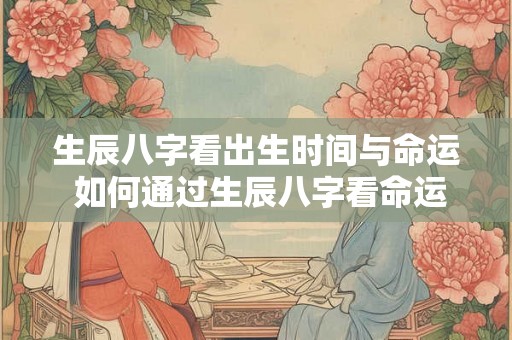生辰八字看出生时间与命运 如何通过生辰八字看命运与生辰时间