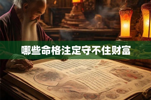 哪些命格注定守不住财富