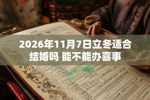 2026年11月7日立冬适合结婚吗 能不能办喜事