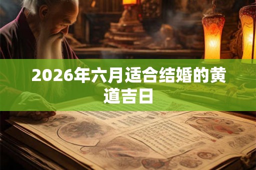2026年六月适合结婚的黄道吉日