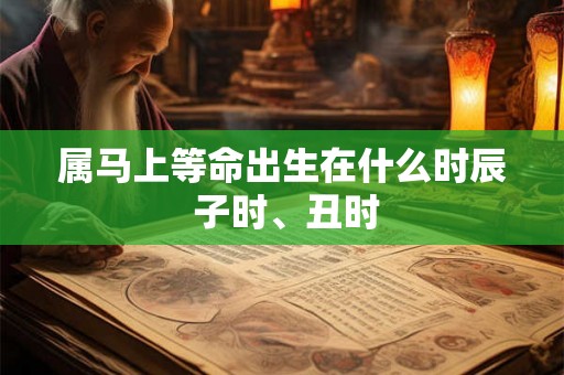 属马上等命出生在什么时辰 子时、丑时 属马上等命出生在什么时辰 子时、丑时