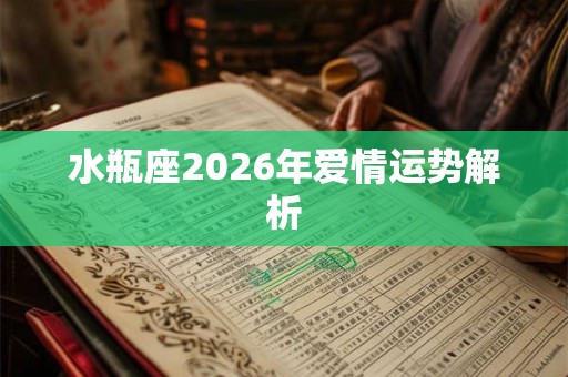 水瓶座2026年爱情运势解析