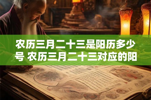 农历三月二十三是阳历多少号 农历三月二十三对应的阳历日期是几号