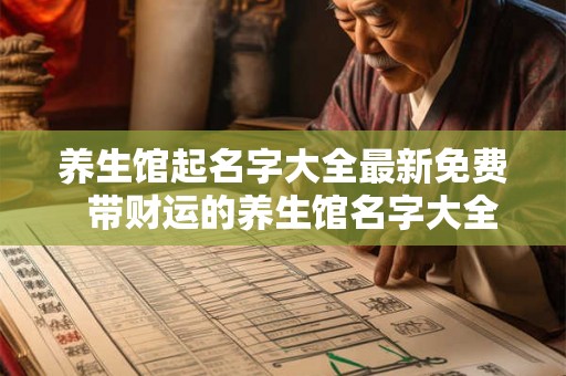养生馆起名字大全最新免费  带财运的养生馆名字大全