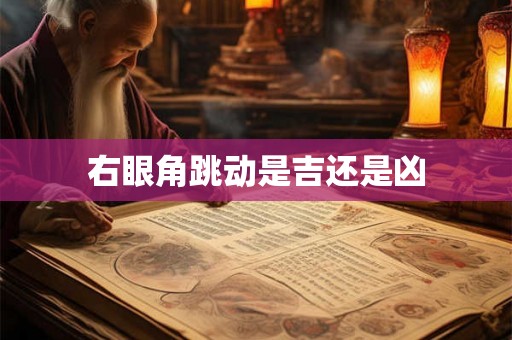 右眼角跳动是吉还是凶