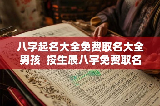 八字起名大全免费取名大全男孩  按生辰八字免费取名字大全男孩