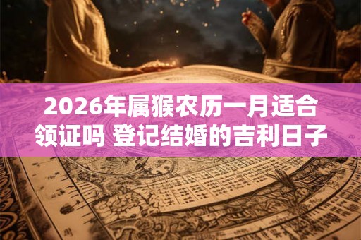 2026年属猴农历一月适合领证吗 登记结婚的吉利日子