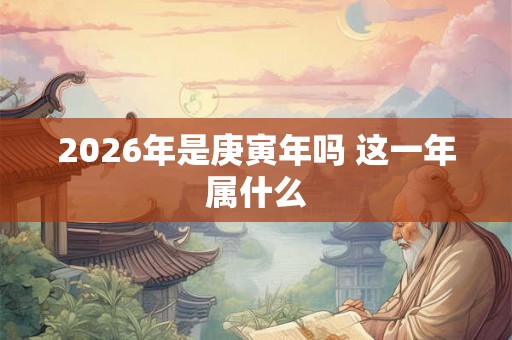 2026年是庚寅年吗 这一年属什么