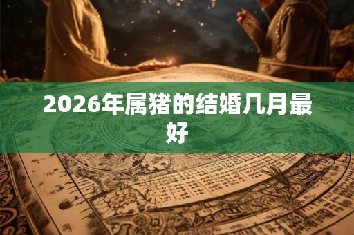 2026年属猪的结婚几月最好