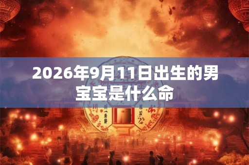 2026年9月11日出生的男宝宝是什么命