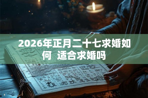 2026年正月二十七求婚如何 适合求婚吗 2026年正月二十七求婚如何 适合求婚吗