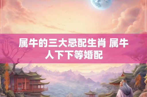 属牛的三大忌配生肖 属牛人下下等婚配