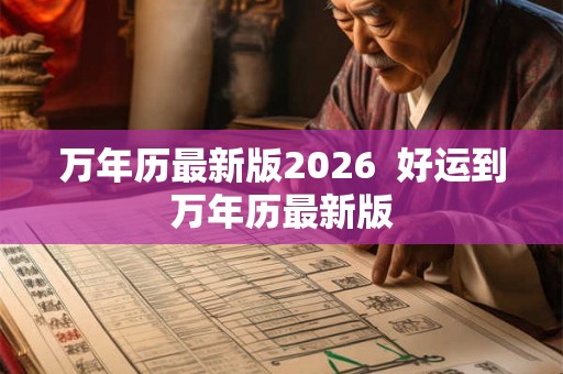 万年历最新版2026  好运到万年历最新版