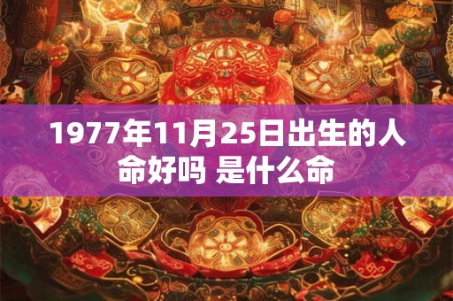 1977年11月25日出生的人命好吗 是什么命